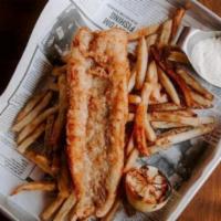 Fish & Chips · Fried Icelandic Haddock, Fries, and Tartar Sauce