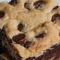 Brookie · Brownie + cookie - brookie, chocolate gooey brownie with chocolate chip cookies baked in - a...