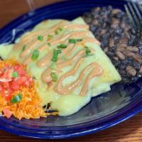 Sharon’S Spicy Sister - Lunch Portion · chicken, jack cheese enchilada, inner beauty habernero cream sauce, ancho sour cream, rice, ...