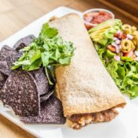 San Antonio Burrito · Whole Wheat tortilla filled with our maple baked black beans, brown rice and your choice of ...