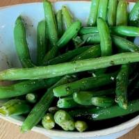 Pesto Green Beans · Pan Seared & tossed in Pesto Oil  (VV / GF)