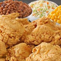 Chicken (20) Or Tenders 4 Large Sides · 20 pcs Chicken or Tenders and your choice of 4 large sides.