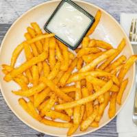 Ranch Fries · Extra Crispy Fries, Ranch Seasoned. Choice of Sauce to Dip!