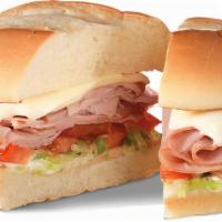 Buddie Boy Combo · Deli-sliced ham topped with melted Swiss cheese, tomatoes, lettuce and Frisch's Original Tar...