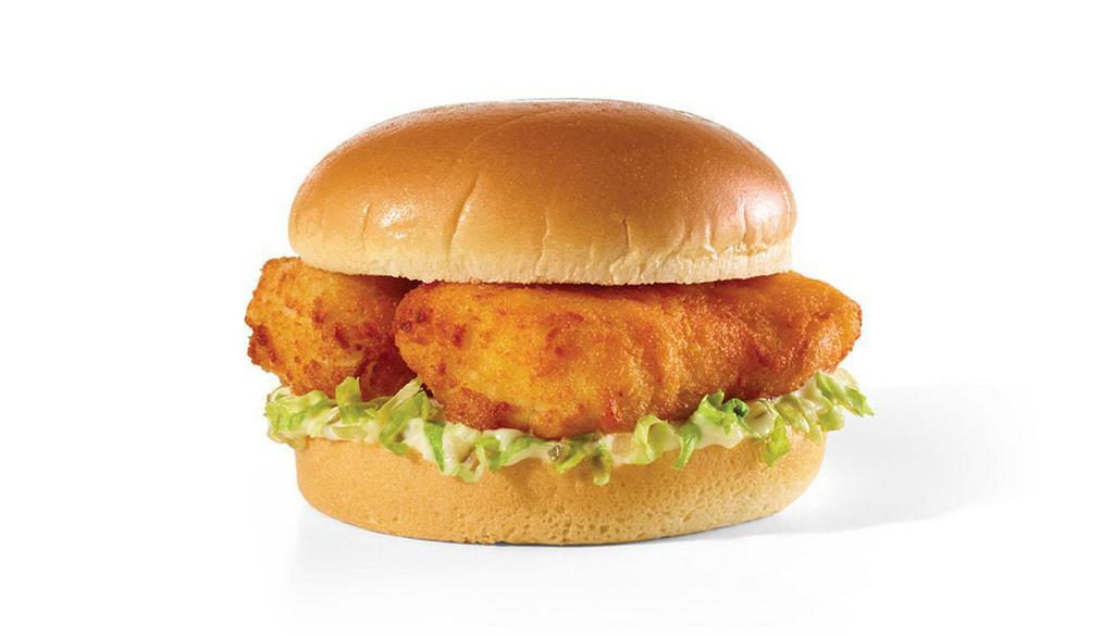 Fish Sandwich Combo · Two hand-breaded, crispy fillets with lettuce and Frisch’s Original Tartar Sauce.