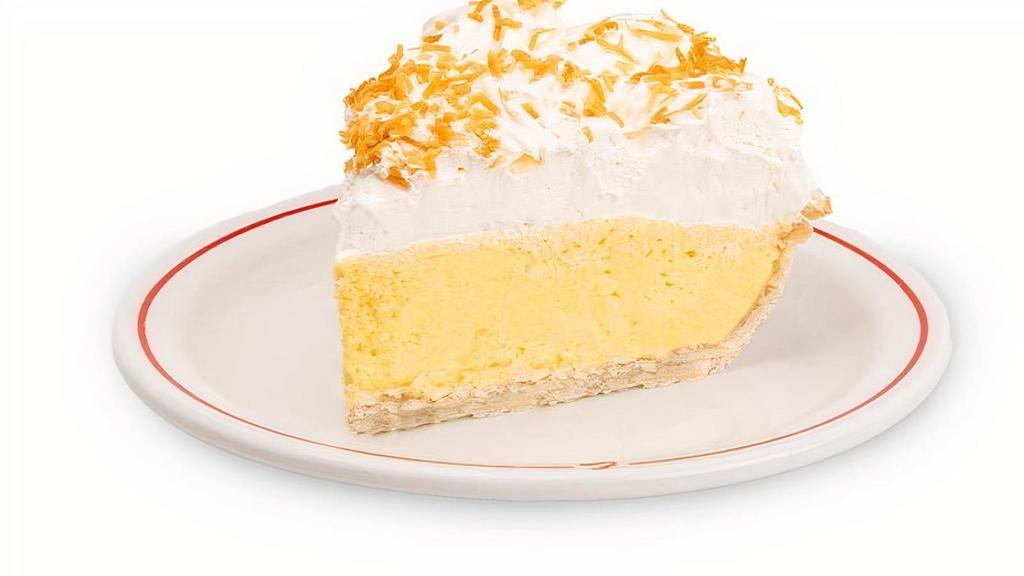 Coconut Cream Pie · Rich coconut cream filling, . whipped topping, sprinkled . with toasted coconut.  . Our desserts are locally made.