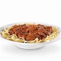 Chili & Spaghetti Dinner · Our chili with beans, spaghetti and Cheddar cheese. . Served with one classic side and garli...