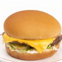1/4 Lb. Cheeseburger · 1/4 lb. of beef* with lettuce, cheese, pickle and Frisch’s Original Tartar Sauce.