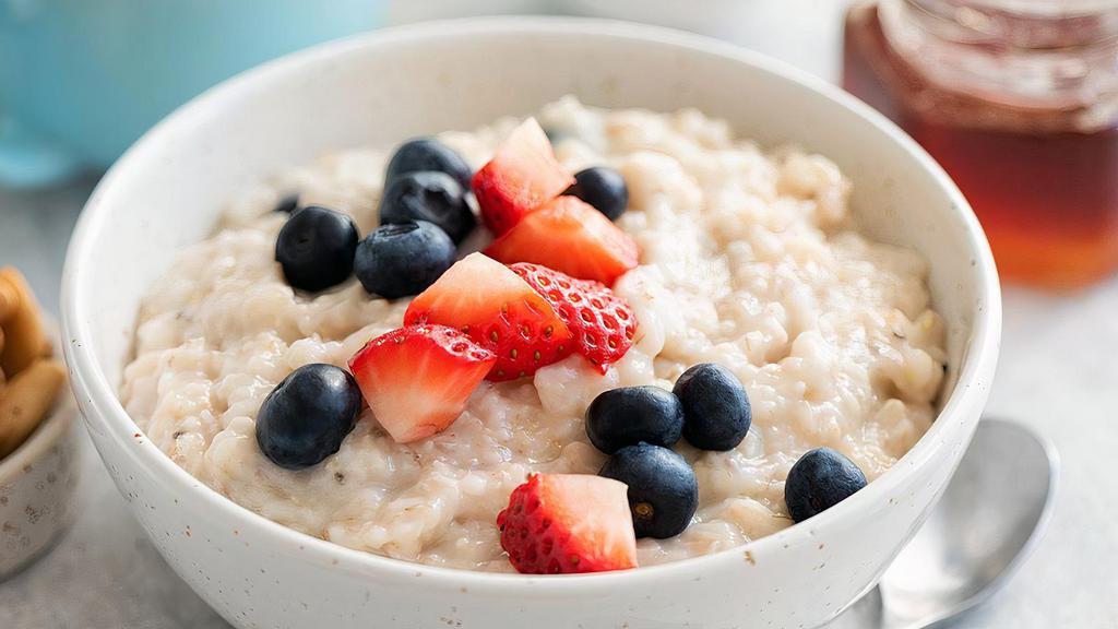 Oatmeal · Comes with berries and honey or brown sugar.