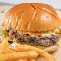 Ananas Special Burger · Our special burger includes your choice of a brioche or pretzel bun, beef patty, topped with...