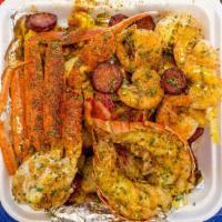 Lobster Tail Combo · One lobster tail (your choice of all shrimp or all crab or a combo of both)