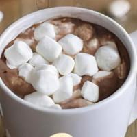 Hot Chocolate · Rich dark chocolate mixed with creamy, steamed milk topped with whip cream