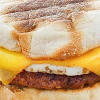 Traditional Breakfast Sandwich · Sausage, egg and cheese served on an English muffin