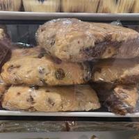 Chocolate Chip Scone · Moist, delicious and loaded with chocolate chips.