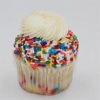 Confetti Fun · Sweet confetti cake frosted in our scrumptious buttercream, covered in your favorite sprinkl...
