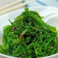 Seaweed Salad · Marinated seaweed topped with sesame seed.