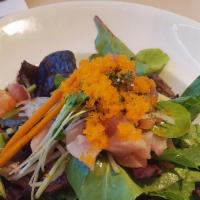 Sashimi Salad · Greens salad and chopped sashimi in spicy sauce.

Consuming raw or undercooked foods may inc...