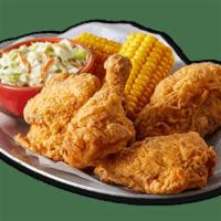 Iris' Down Home Fried Chicken Platter -White Meat Only · Four pieces of Famously Fried Chicken, served with choice of two sides, a Corn Bread Muffin ...