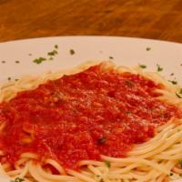 Spaghetti · Pick your sauce and add a protein for an additional charge.