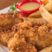 Homestyle Chicken Tenders · 520-680 cal. Homestyle tender chicken fillets hand-breaded and fried to a golden crisp. Serv...