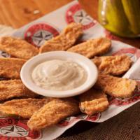 Fried Pickles · 460-900 cal. Dill slices coated in Colton's seasoned breading and fried to a golden crisp. S...