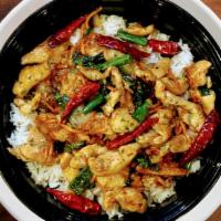 Sweet Stir Fry Chicken · This dish is made with white meat chicken, thinly sliced, stir fry in a sweet sauce, carrots...