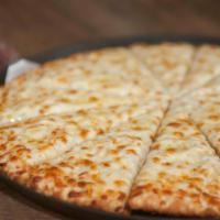 Garlic Cheese Pizza · Butter, garlic salt and our three-cheese blend.