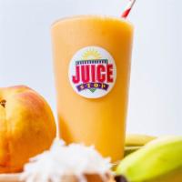 Hat Trick (24 Oz) · Papaya Juice, Coconut, Orange Sherbet, Bananas, Peaches and Ice.