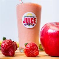 Knockout (24 Oz) · Apple Juice, Yogurt, Bananas, Strawberries and Ice.