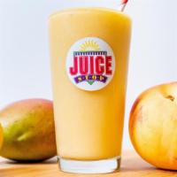 Triple Gainer (24 Oz) · Lemonade, Pineapple Sherbet, Mangos, Peaches and Ice.