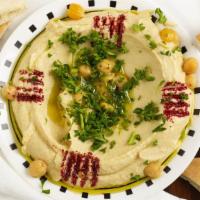 Hummus With Pita · Creamy hummus with pita.