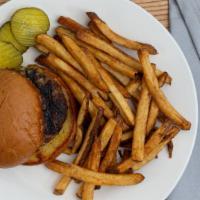 Juicy Lucy · House Specialty. Stuffed with American cheese and char-grilled. Served medium.  Consuming ra...