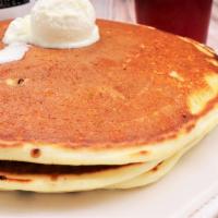 Gluten Friendly Pancake · Served with maple syrup and whipped butter.