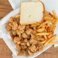 Small Chicken Gizzards Dinner · Served with fries, cole slaw and bread