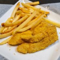 Fish Dinner 4 Pieces · Tilapia fish, Boston fish, perch, whiting, catfish, orange roughly, white bass