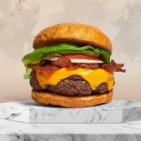 Don'T Go Bacon My Heart Burger · Loads of crispy bacon on a House-made, third pound seasoned patty, perfectly cooked to mediu...