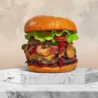 Thrill Grill Bbq Burger · House-made seasoned patty perfectly cooked to medium, topped with melted cheese, bbq sauce, ...