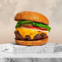 Say Cheese! Burger · House-made, seasoned patty perfectly cooked to medium, topped with your choice of cheese all...