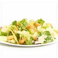 Caesar Salad · Mixed lettuce with grated parmesan cheese and croutons, with Caesar dressing on the side.