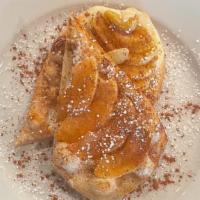 Apple Crostata · Sliced apple and honey ricotta baked on a hearty crust with cinnamon