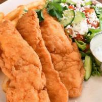 Chicken Fingers · Breaded Chicken Fingers with Rice or French Fries