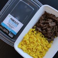 5 Oz Rib-Eye Steak & Cup Of Rice · 535 Calories
49G Carbs
44G Protein
15G Fat