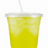 Iced Green Tea · Brewed from a blend of sencha and matcha teas. Unsweetened.