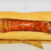 Charbroiled Italian Sausage Sandwich · Italian sausage in gravy.