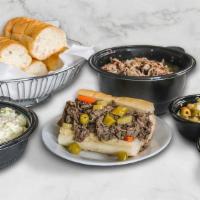 Buona Beef (5 Pack) · Hot and ready to eat! Comes with bread, choice of a family side, and giardiniera and sweet p...