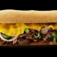 Steak Philly · Steak, American cheese, sautéed green peppers & onions