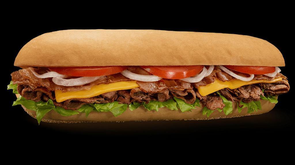 Steak Bacon Cheddar  · Steak, bacon, cheddar cheese, lettuce, onions & tomatoes