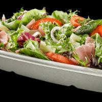 Ham & Provolone  · Ham, provolone cheese, spring mix, onions, tomatoes, oregano & your choice of dressing