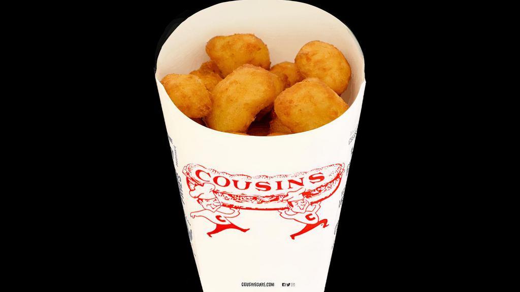 Large Wisconsin Cheese Curds  · Fries and curds will now be bagged and ready at pick-up time. If you would prefer to wait and have them cooked when you arrive, please let us know in the Special Instructions.
