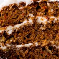 Carrot Cake · With cream cheese frosting.